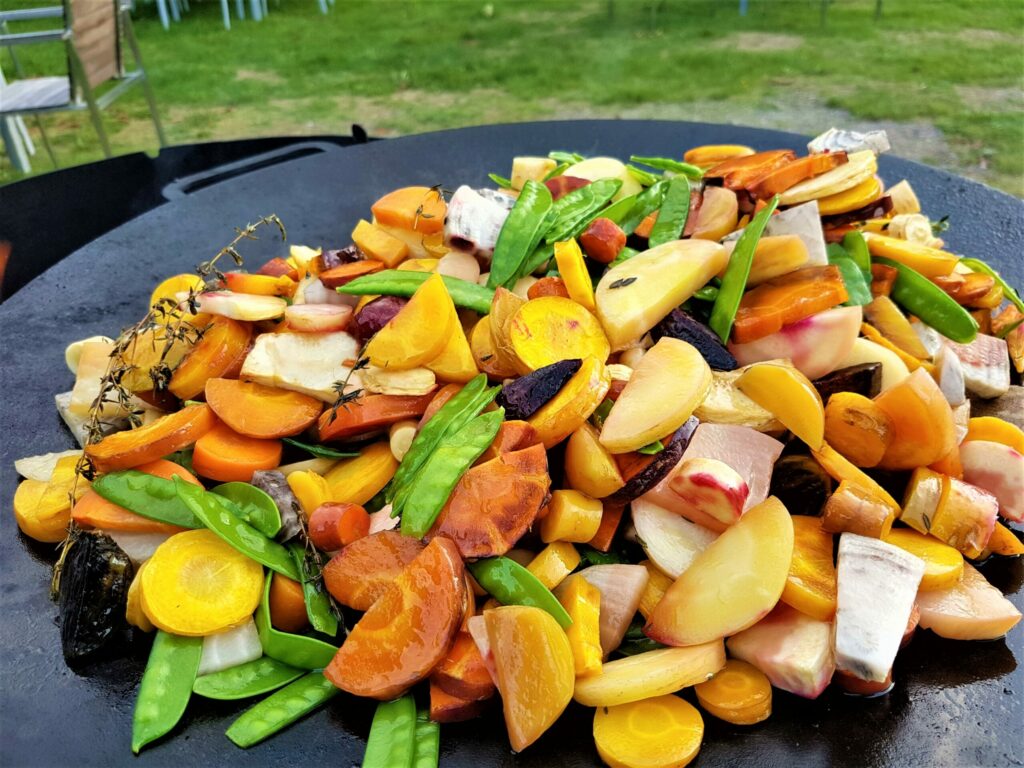 local food source vegetables fresh cooking outdoors